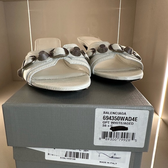 Balenciaga Cagole embellished leather mules size 38 - Picture 3 of 10